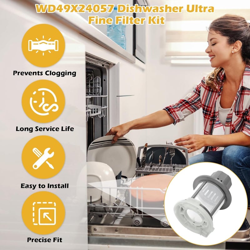 Sthovd WD49X24057 Dishwasher Ultra Fine Filter Kit Replacement for GE Dishwasher Filter WD12X10416 WD12X20107 WD12X21976 WD12X22560 WD12X23736 WD12X20340 WD12X21676 WD12X20549 - Image 3